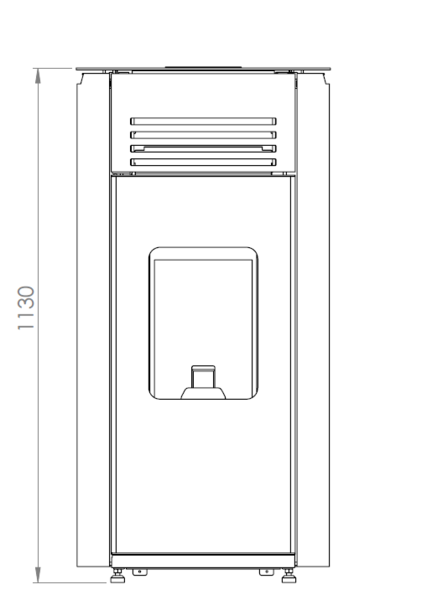 Aduro P1.4  Poêle à granulés blanc avec vitres latérales