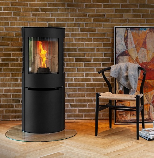 Poêle à Bois Design Aduro 9.1 - Rond, Noir, 9kW, Classe A+ - Neuf - Contactez-nous Pour Une Remise !